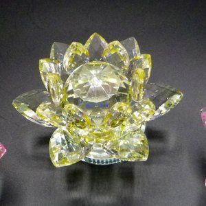 Crystal Lotus Flower Paperweight